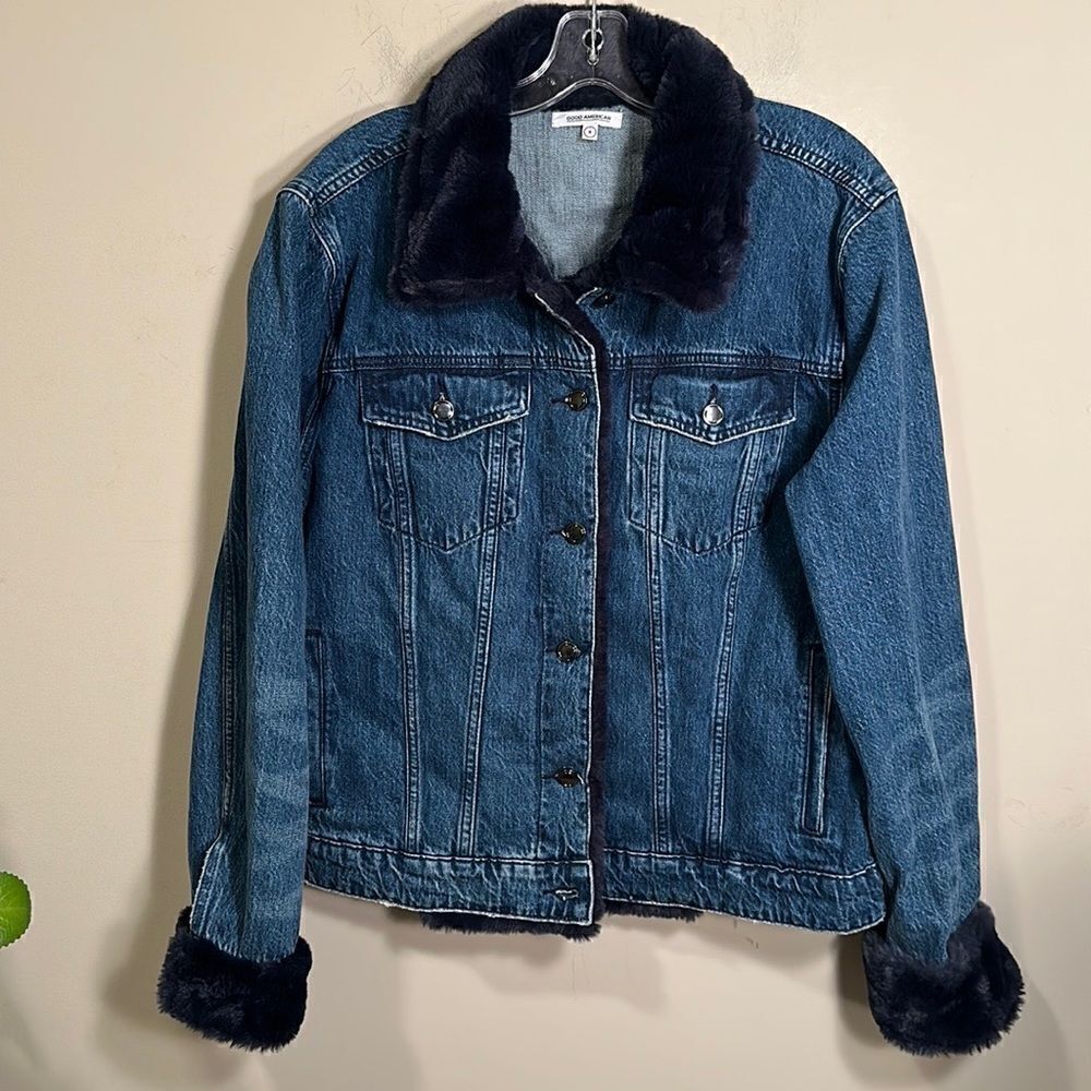 Good American Luxe Touch Denim Jacket 4/XL